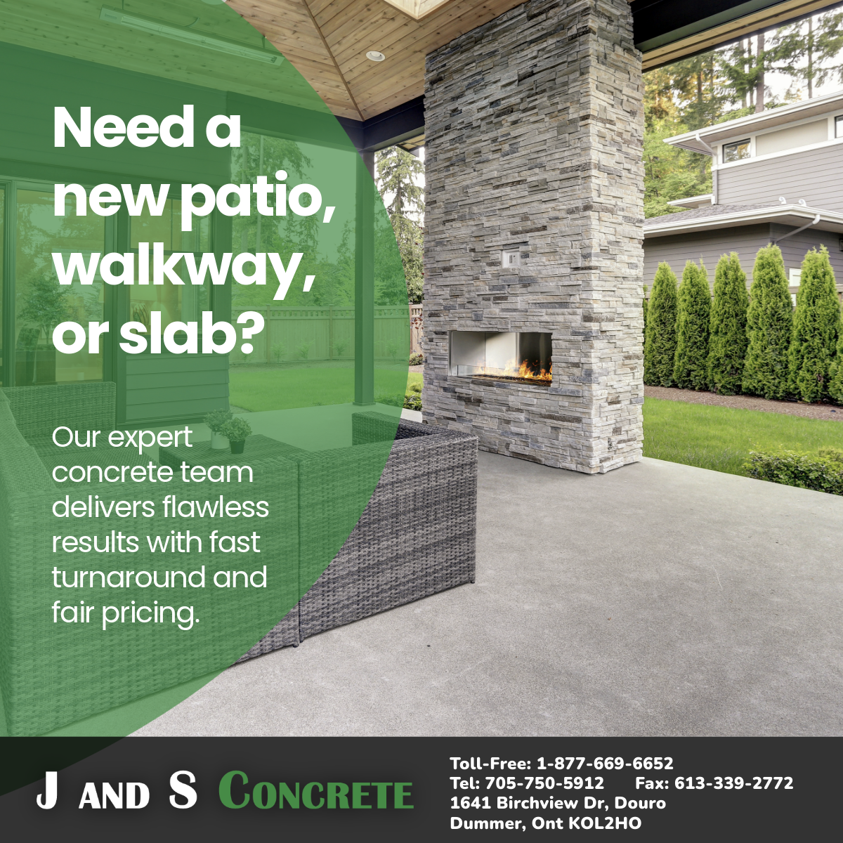 Concrete Repair & Maintenance for Peterborough and Bancroft Homes